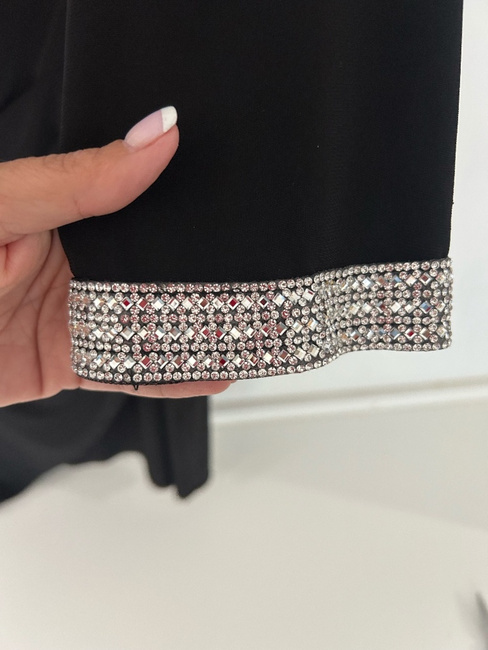 R & M Richards Cocktail Dress with Rhinestone Embellished Cuffs - 16